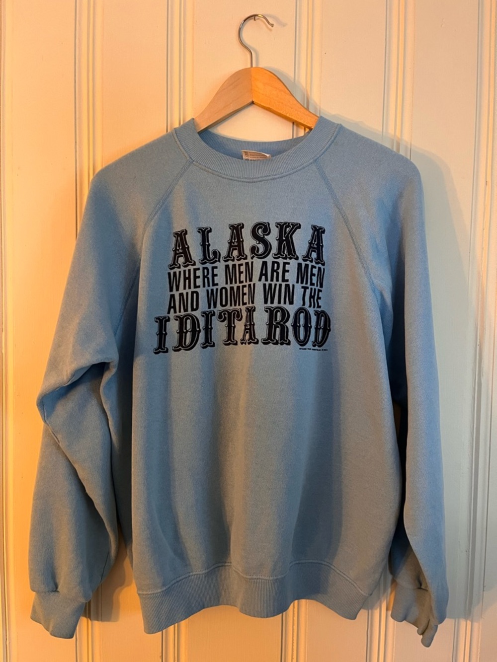 Hanes Light Blue Alaska Iditarod Crewneck Sweatshirt
